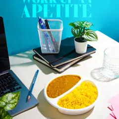This shot places a ready-to-eat meal in a "work from home" setting. By creating a relatable scenario, I help customers see how the product fits into their busy lives, highlighting its convenience.
