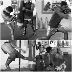 This is where fighters are made. My students work tirelessly on the heavy bags, perfecting their combinations and building the power needed for a knockout. This is the daily work of an upcoming fighter.