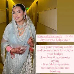 A quick look at my services. I help you pick your wedding outfits, create a look within your budget, style your jewellery and accessories, and provide the best makeup artist recommendations.