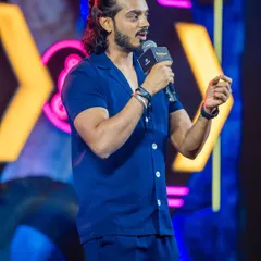 Sharing my passion for fitness and health isn't just a job, it's what I love to do. Here I am on stage at a Cult.fit event, speaking about making health a simple and enjoyable part of everyone's life.