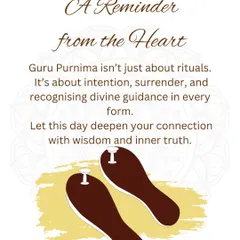 This image of the Guru's sandals, or 'padukas', is a powerful symbol. It reminds us that Guru Purnima is about intention and surrender. It is a day to deepen your connection with inner truth and recognize divine guidance in every form it takes.