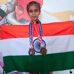 We are proud to represent India on the international stage. Here is our champion, Pahal Kedia, after winning two bronze medals at the 7th Heroes Taekwondo International Championship in Thailand.