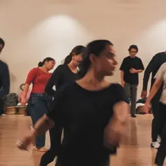 A candid shot of our class in motion. This is our vibe: a group of individuals moving together, growing together, and supporting each other's journey.