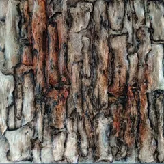 A full view of an artwork from my 'Rooted in Strength' series. The piece uses heavy texture and earthy tones to evoke the feeling of a strong, ancient tree trunk, symbolizing stability and endurance.