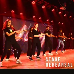 Stage rehearsal is where it all comes together. Students practice their formations, timing, and spacing on the actual stage to perfect their performance.