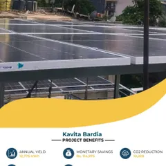 Kavita Bardia is leading the change with her home's solar installation. This system saves her ₹1.14 lakhs annually while significantly reducing her carbon footprint, proving that individual action can have a major impact.