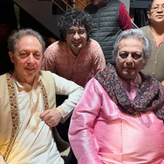 A photo with the late, great Sarod Maestro Ken Zuckerman ji. I am heartbroken at his demise and will always cherish the time I spent learning from him, both on and off the stage.