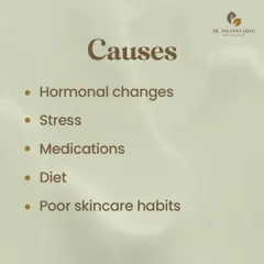 The primary causes of adult acne include hormonal changes, stress, certain medications, diet, and improper skincare habits. A thorough diagnosis is essential to identify the specific triggers for each patient.