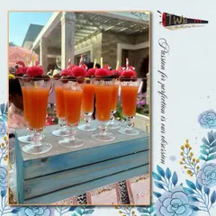A beautiful display of colorful mocktails ready to be served at a large wedding in Pune. Our non-alcoholic options are always a hit with guests of all ages.
