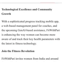 Our feature in Outlook India discusses our technological excellence, including our mobile app for progress tracking and our data-driven approach to helping women track their key health parameters.