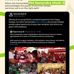 A proud moment for us when Prime Minister Narendra Modi acknowledged the power of summer camps. It validates our efforts to provide a space for children to learn, grow, and enjoy their holidays.