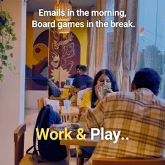 I believe in a healthy balance of work and play. Here, you can transition seamlessly from sending morning emails to challenging a friend to a board game during your break.