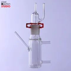 A clean, reflection-free shot of a scientific glass apparatus. Our technical skill ensures that even transparent and reflective products look perfect.