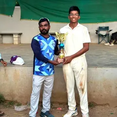 Our U-16 Captain Shwetansh receiving the championship trophy for the Inspirational Cup. Leading from the front, he guided the team with skill and composure, embodying the leadership qualities we nurture at our academy.
