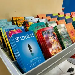 A beautiful display of books by authors Sutapa Basu and Madhulika Liddle at our Oxford Bookstore event. We ensure your work is showcased professionally and attractively.