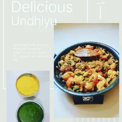 Another look at the delicious Undhiyu, a must-have Gujarati delicacy. I also prepare a Jain version of this dish on request, without any root vegetables.