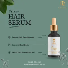 Tame frizz and flyaways with my Frizzy Hair Serum. This formula protects hair from damage and improves overall hair health, leaving it smooth and soft to the touch.