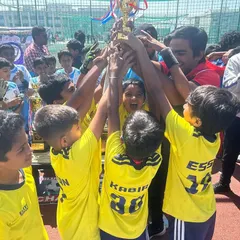 This is what pure joy and hard work look like. Our Under-8 team celebrating their victory at the Blues Super Cup. We train our players to compete, and moments like these are the reward for their dedication.