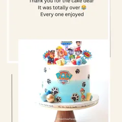 "It was totally over. Every one enjoyed." It's great to know this Paw Patrol cake was a big hit and enjoyed by everyone at the party.
