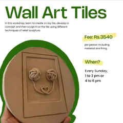 Turn your ideas into art with our Wall Art Tiles workshop. You'll learn relief sculpture techniques to create a decorative tile for your home.