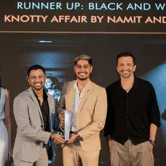 A close-up of the moment we received the runner-up award for Black and White photography. This recognition from industry leaders fuels my passion for creative storytelling.