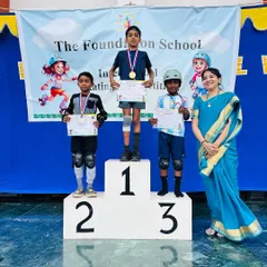 More winners from the Interschool Skating Competition. We set up the podium and backdrop to make these moments picture-perfect.