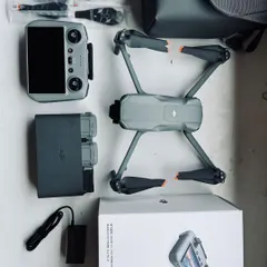 This is my complete DJI Air 3 fly more combo kit. I always come prepared with multiple batteries, spare propellers, and professional controllers to ensure the shoot goes on without any interruption.