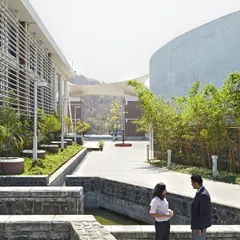 Our commitment to water preservation and efficient waste management is demonstrated at Symbiosis International University, Pune, through features like a Reed Bed system.