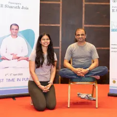 A moment of gratitude with my Guru. His guidance is the foundation of my practice and teaching, and it is an honor to study with him and share the Ashtanga yoga method.