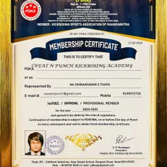 We are officially recognized and ready for the big leagues. This membership certificate from the Palghar District Kickboxing Association, affiliated with WAKO INDIA, is your assurance that our training provides a direct path to state and national competitions.