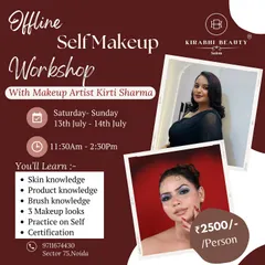 Ready to learn makeup yourself? My offline self-makeup workshop is perfect for you. I teach everything from the basics of skin and product knowledge to creating three different makeup looks, all in a hands-on, supportive class with certification.