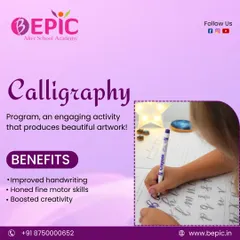 My calligraphy program is an engaging activity that produces beautiful artwork. It's a wonderful way for children to improve their handwriting, hone fine motor skills, and boost creativity.