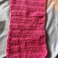 This student practiced their double crochet and half double crochet stitches to create this lovely textured patch. Consistency is the key to getting your tension just right.