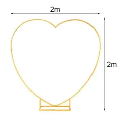 I use large metal frames like this 2-meter tall heart-shaped one to build stunning backdrops. It provides a solid and elegant structure for balloon garlands and other decorations.