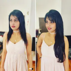The smile says it all. This client is glowing with her new, longer hair.