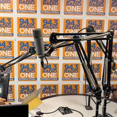 Our founder, Lourd Vijay, on air at Radio One for World Music Day. This photo captures a moment from his interview where he shared his journey and the joy of dance.