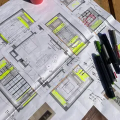 There is something about putting pen to paper that no screen can replace. Before the software and renders, these hand-drawn plans, marked up with highlighters and notes, hold the raw, unfiltered essence of a design idea.