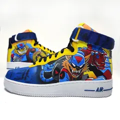 Another angle of the SWAT Kats custom sneakers, showing both shoes together. This was a special one-of-a-kind commission for a true fan of the show.