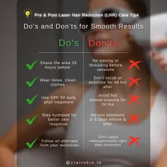 Following the right pre and post-treatment care is crucial for smooth results. This guide details the essential do's and don'ts, such as shaving beforehand and using SPF 50 after your session.
