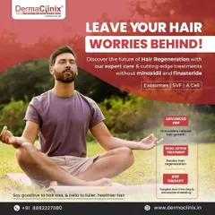 This graphic provides an overview of our regenerative therapies, including Advanced HD PRP, GCell Active Treatment, and iPRF Therapy, each targeting different aspects of hair thinning and shedding.