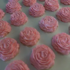 My bestselling pink peony soaps, so beautiful that customers often say they can't bring themselves to use them.