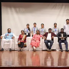 A group photograph with fellow panelists and organizers at the Ayurveda Innovations Summit. It was a privilege to sit alongside such knowledgeable individuals to discuss the future of ancient Indian knowledge systems.