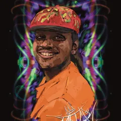 A custom digital portrait where I blend my graffiti style with a psychedelic vibe. I used a vibrant color palette and a dynamic background to capture the subject's energy, finishing it with my signature calligraphic tag. This is how I create one of a kind portraits.
