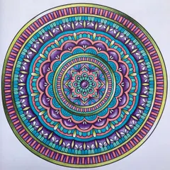 There is something so meditative about filling a mandala with colour. In my mindful colouring sessions, we use beautiful designs like this one to just switch off and focus. It’s pure art therapy.