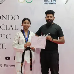 Congratulations to our champion Driti for her medal win at the CISCE Games 2024, the ICSE syllabus state-level Taekwondo competition.