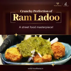 Ram Ladoo is a classic Delhi street food, and I prepare it with authentic flavor. These soft lentil fritters are fried to golden perfection and topped with tangy green chutney and grated radish.