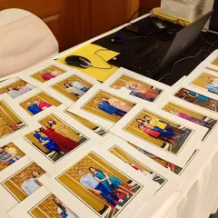 A station for instant photography at a birthday party, where guests could get their pictures taken and printed immediately as a keepsake. I can arrange for photographers and fun photo activities.