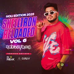 The cover art for 'Skelltron Reloaded Vol. 6'. Each album has its own identity, and this one was all about bringing the festive, colorful energy of Holi to the dance floor.