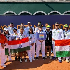 We are incredibly proud that our director, Nikunj ma'am, was selected to lead the Indian team at the ITF 35+ World Championships in Portugal. She leads by example.