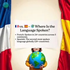 Where are French and Spanish spoken? French is spoken in over 24 countries, while Spanish is the second-most spoken language globally. Both offer incredible opportunities for global connection.